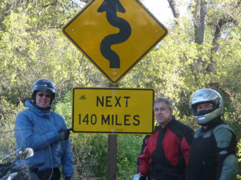 next 140 miles curves sign