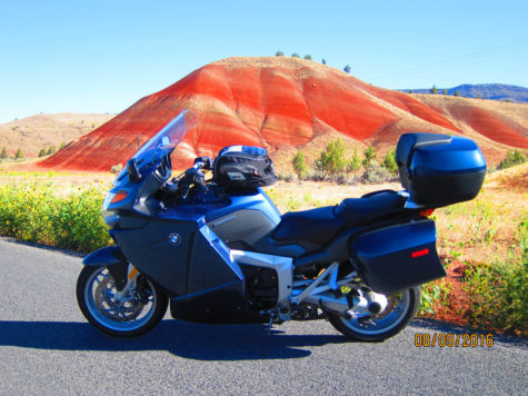 motorcycle in front of desert