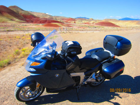 motorcycle in desert